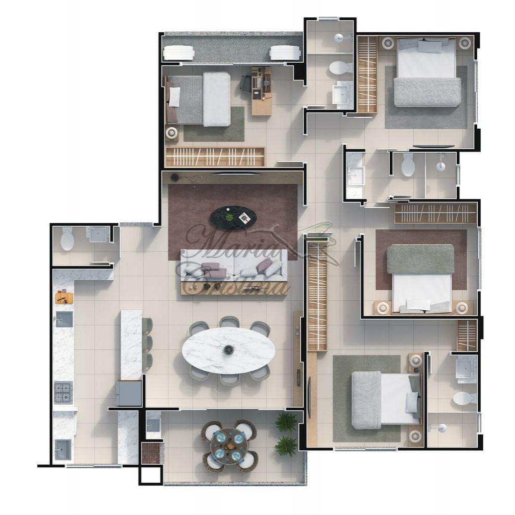 Apartamento no bairro pioneiros com vista para o mar